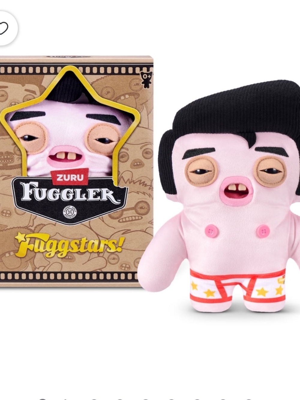 Fuggler Fugg Stars 9 inch (Greazee), Funny Ugly Monster Stuffed Animal Toy
